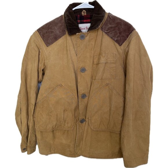 Brush Busters hunting jacket Vintage 50s Waxed Canvas Field M - Picture 1 of 11